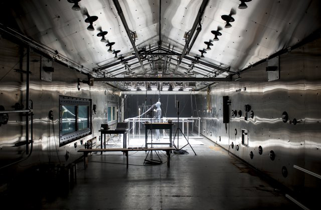 'Maj. Clo' bakes under the Solar Simulation Unit